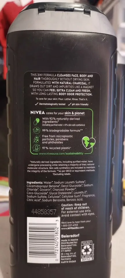 Nivea Men Natural Charcoal Body Wash - 2-pack image indicator(3)