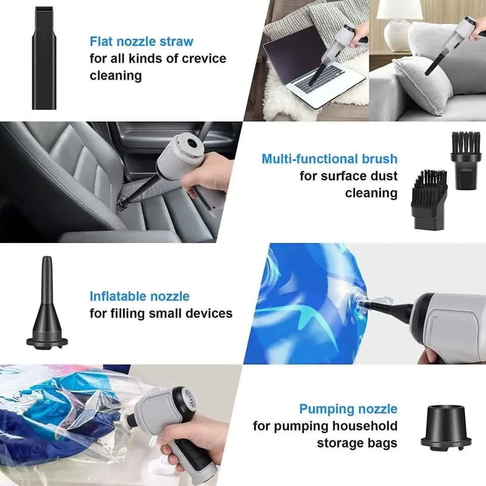 Car Vacuum Cleaner + Blower 2 in 1 NEW Handheld cordless image indicator(2)