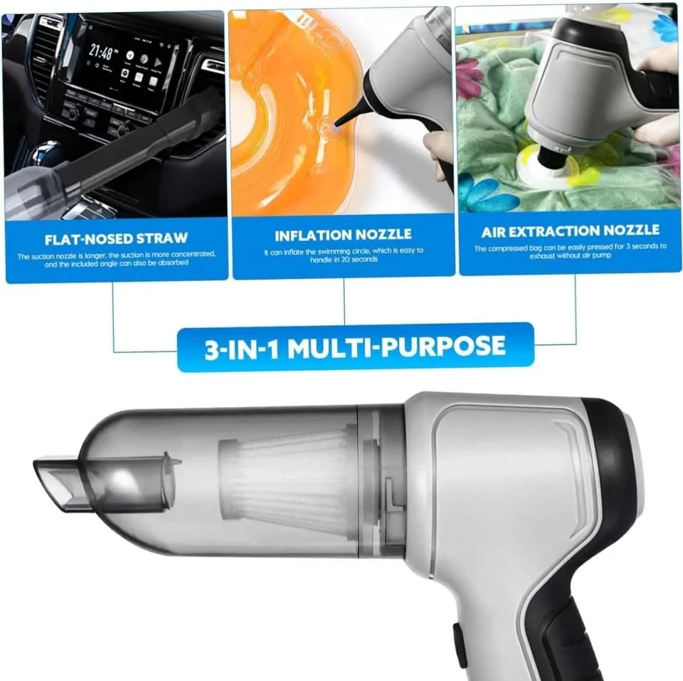 Car Vacuum Cleaner + Blower 2 in 1 NEW Handheld cordless image indicator(3)