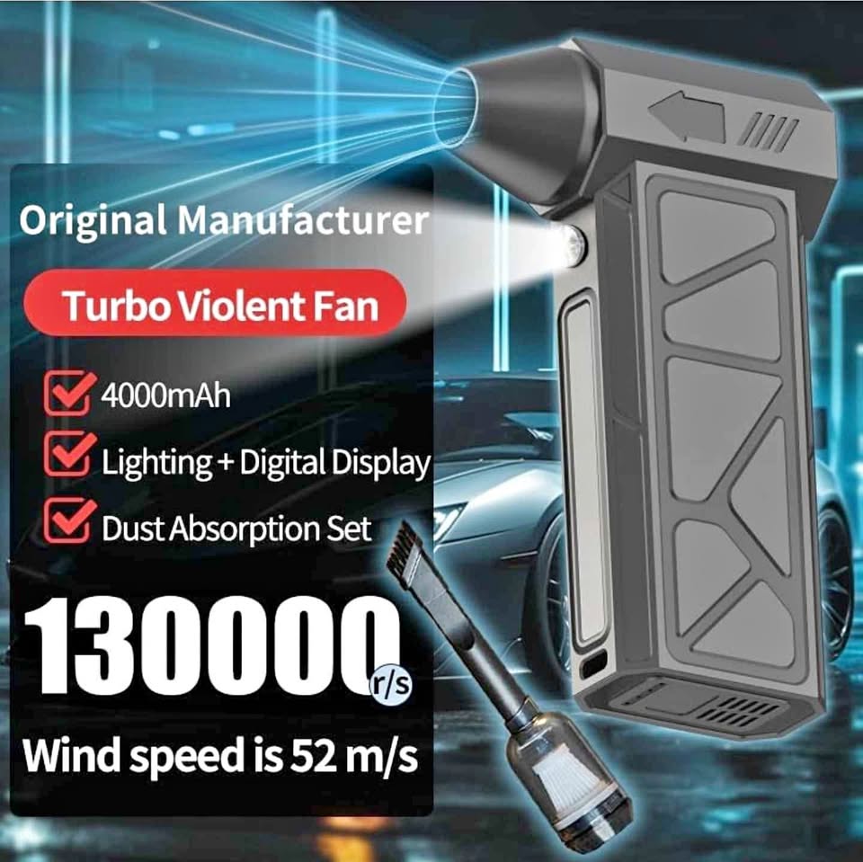 Car Vacuum + Turbo Air blower 2 in 1 SUPER Powerful 160 W
