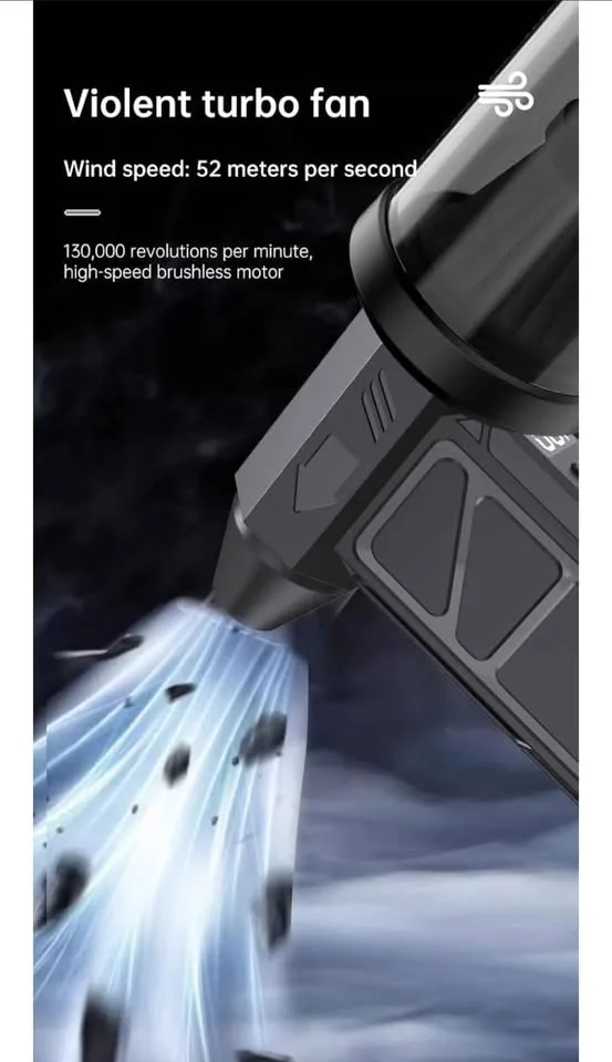 Car Vacuum + Turbo Air blower 2 in 1 SUPER Powerful 160 W image indicator(3)