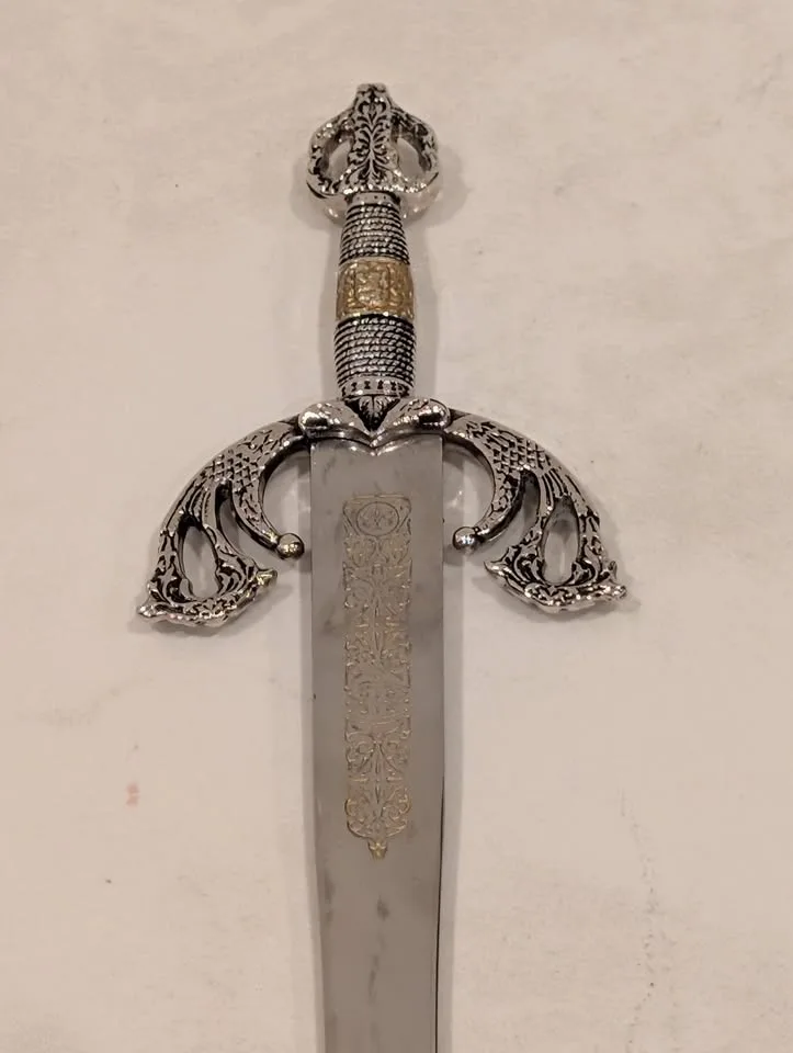 Vintage Ornate Metal Sword Letter Opener image indicator(2)
