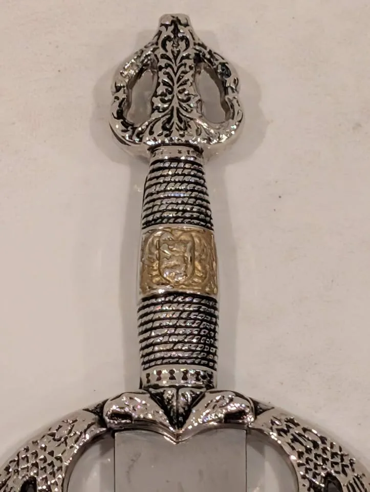 Vintage Ornate Metal Sword Letter Opener image indicator(3)