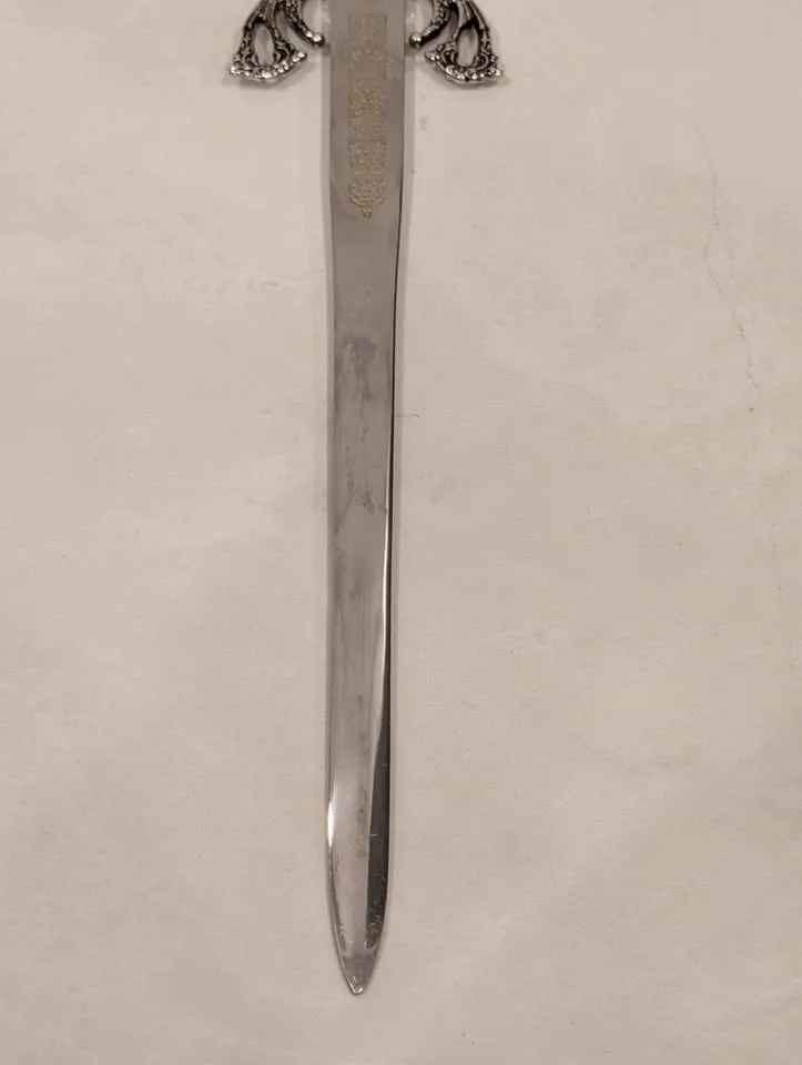 Vintage Ornate Metal Sword Letter Opener image indicator(6)