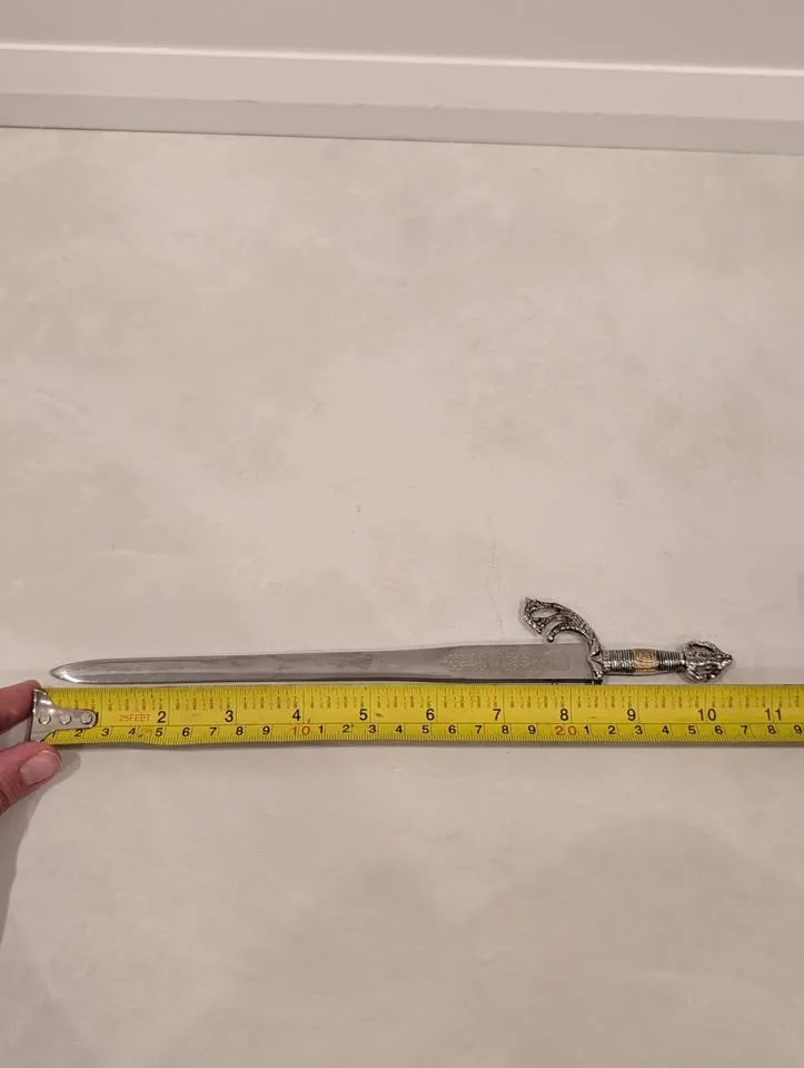 Vintage Ornate Metal Sword Letter Opener image indicator(9)