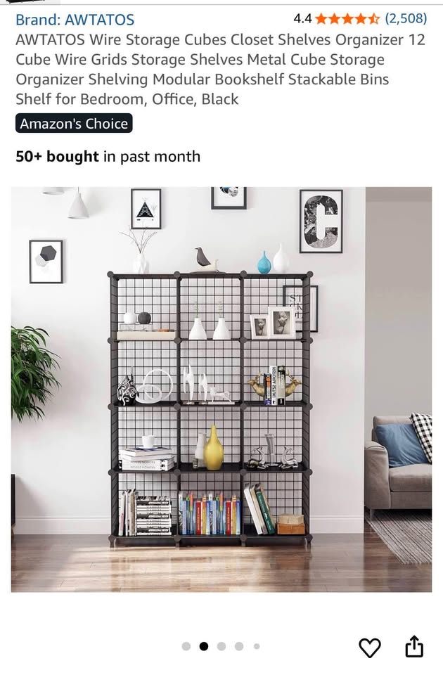 Wire Storage Cubes Closet Shelves Organizer 12 Cube - photo 2