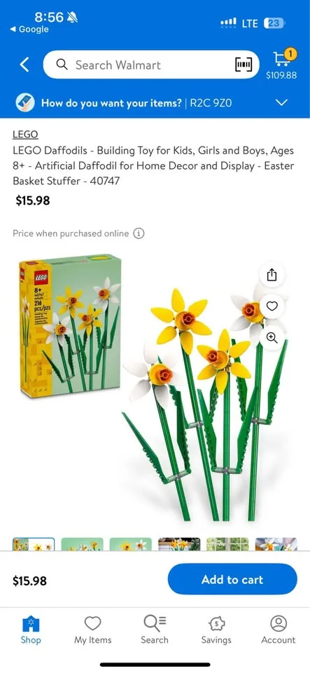 🧡LEGO Daffodils 40747 Building Toy NIB image indicator(3)