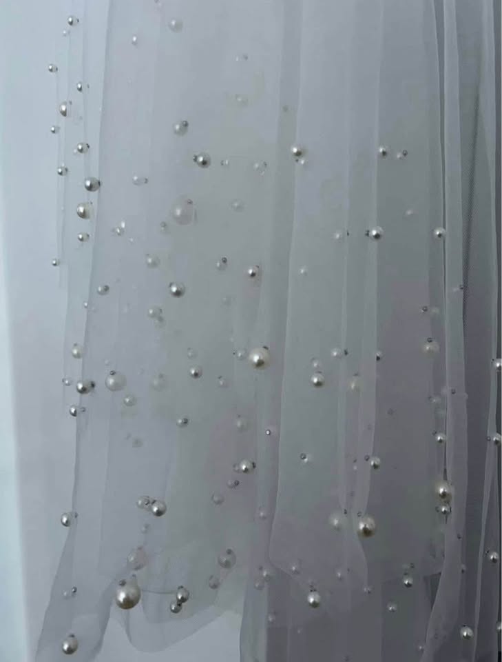 Pearl Blusher Veil Soft white fingertip - photo 4