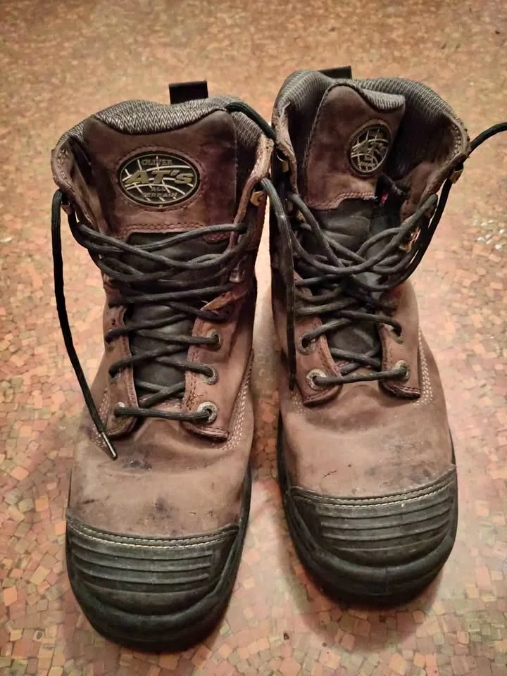 Steel toe Work boots size 9 mens thumbnail
