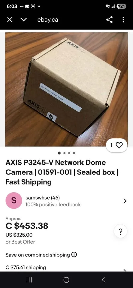 Dome internet Camera network Axis P3245-LVE retail $850 image indicator(7)