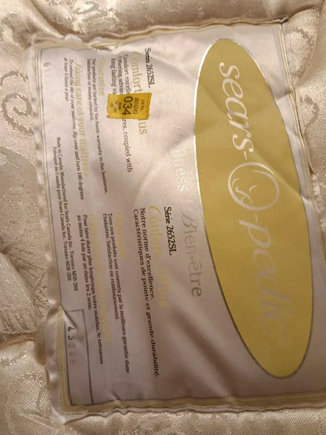 used-very good condition - sears-o-pedic -mattress image indicator(2)