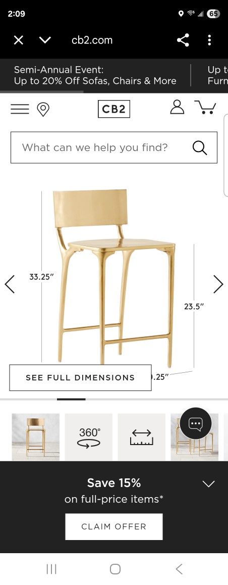 2 Counter Bar Stools