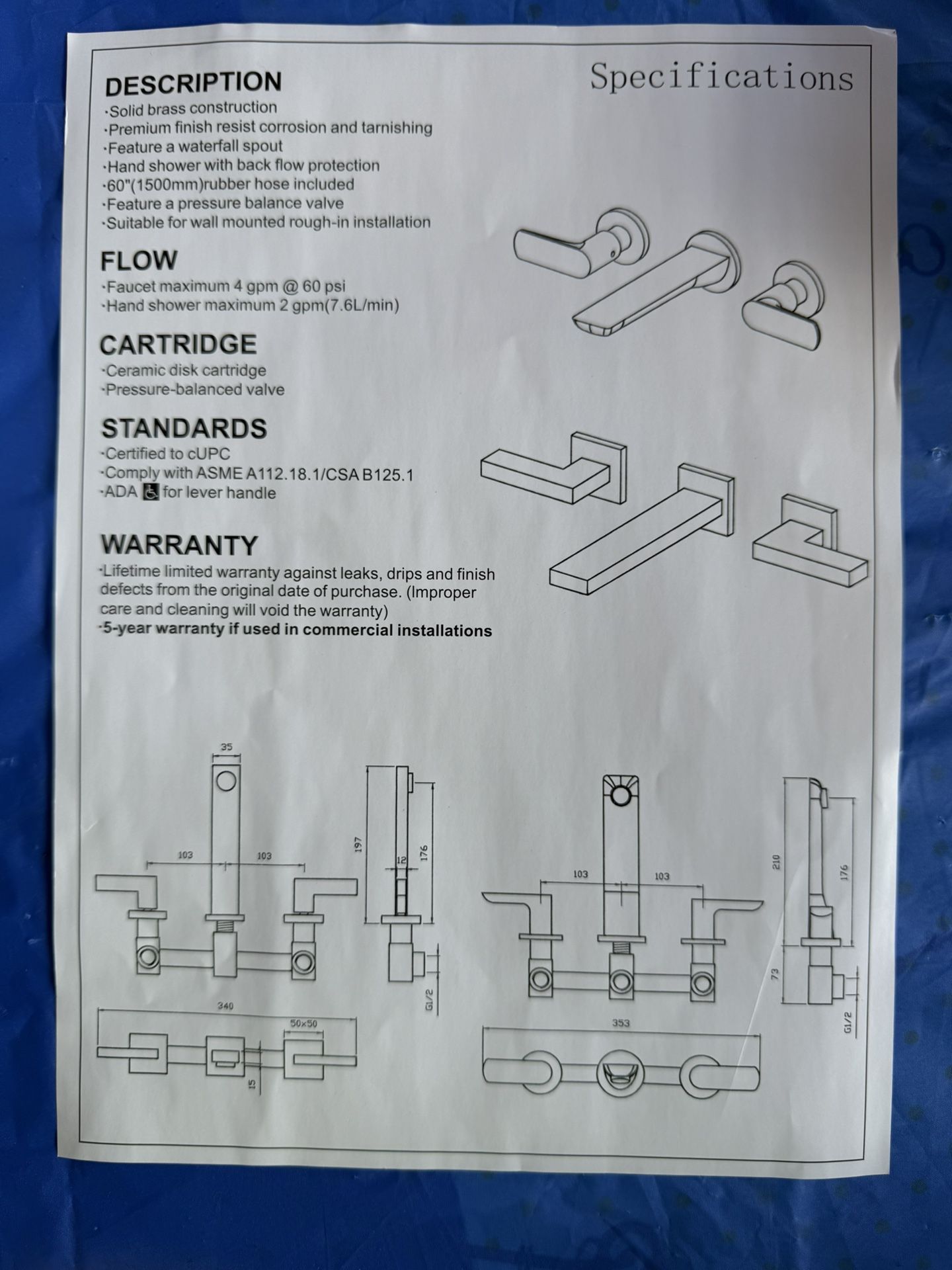 Wall mount Faucet (see all pics & description). - photo 2