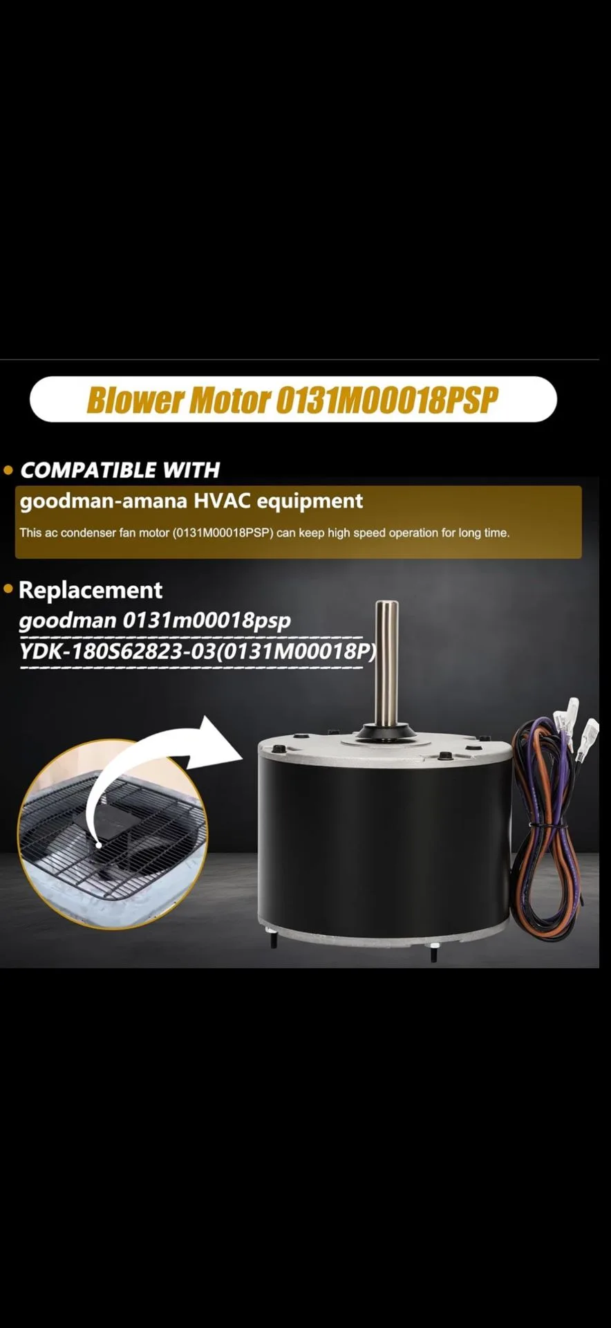 Condenser Fan Motor. See all pics & description. thumbnail