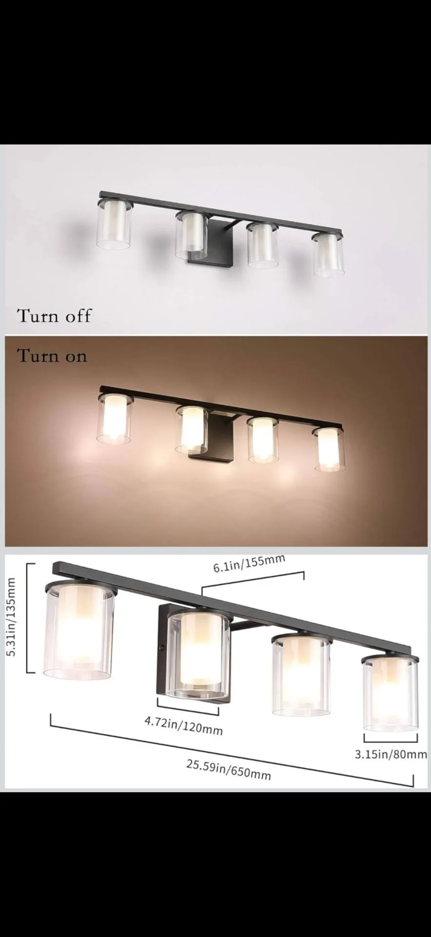 4-Light Bathroom Vanity Light Fixtures thumbnail