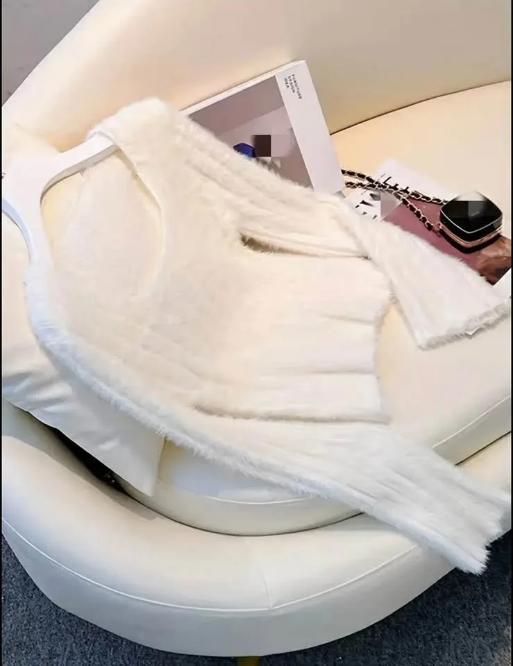 Square Neck Pullover Long Sleeve Sweater image indicator(3)