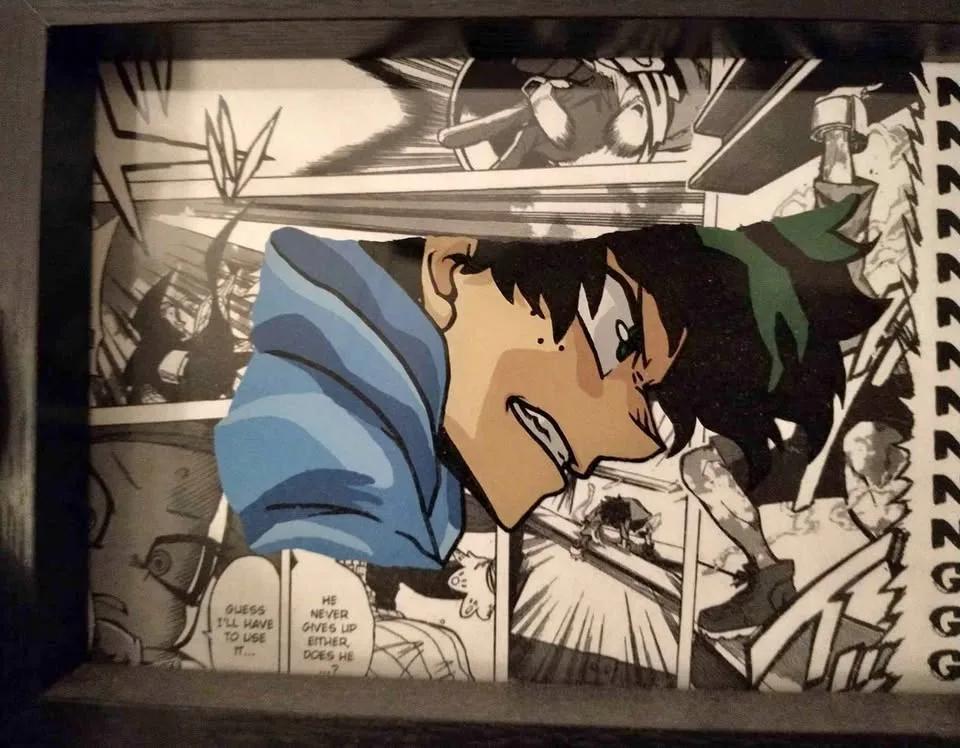 Handmade Glass Painting of Izuku Midoriya/Deku