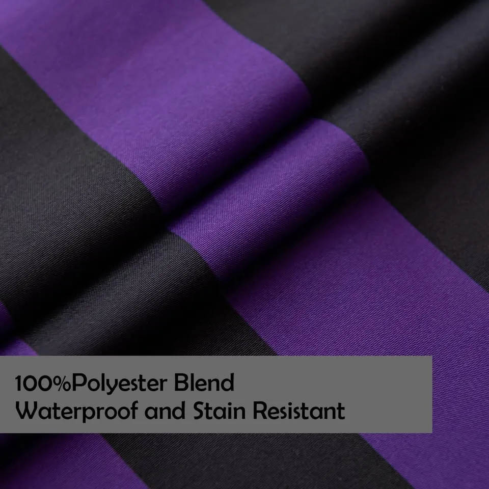 Halloween Spiderweb Striped Tablecloth - Purple image indicator(3)
