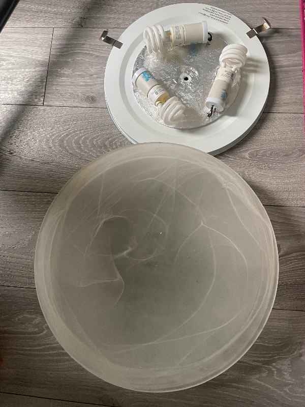 3 light flush mount light fixture 15.5 inch diameter ❤️ - photo 2