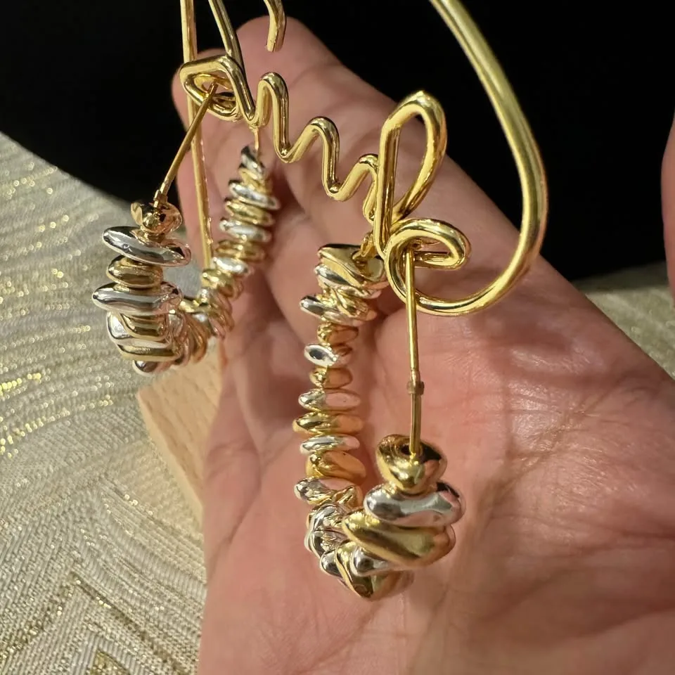 NEW 🧡 Two-tone Hoop Earrings (Gold & Silver Plated Beaded Hoops) image indicator(6)