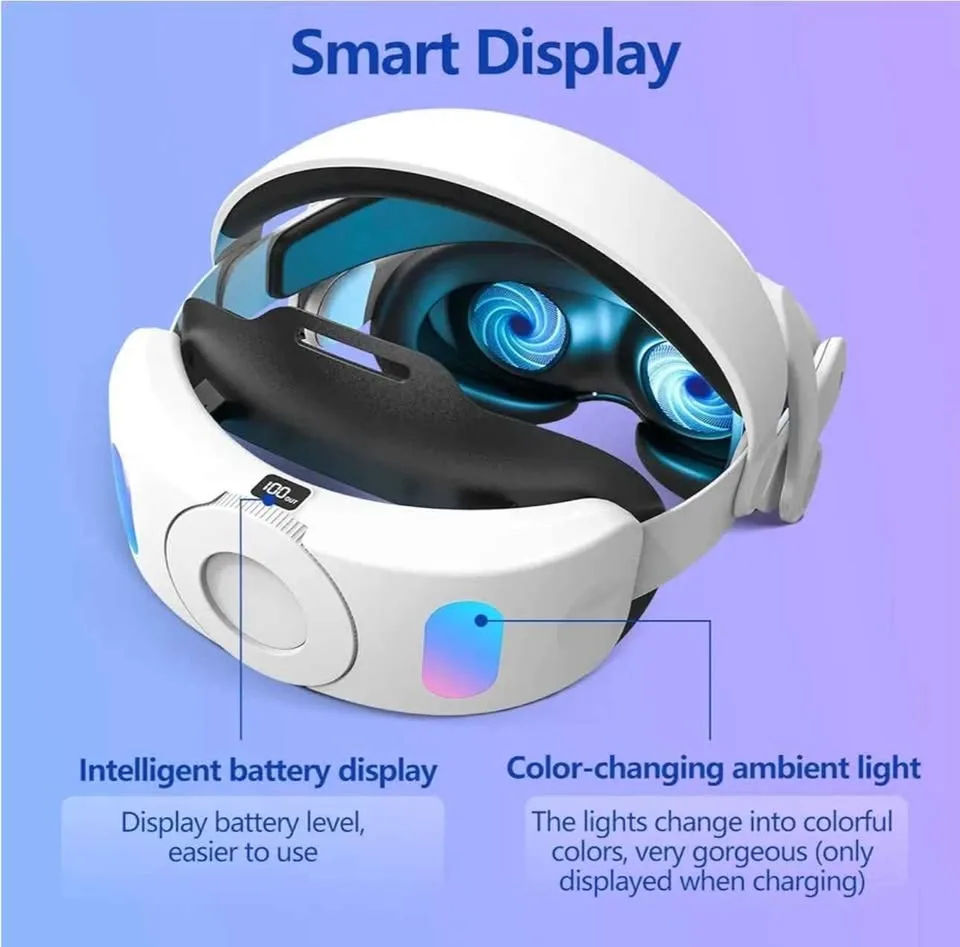 Quest 3 Head Strap with 10000mAh Battery image indicator(3)
