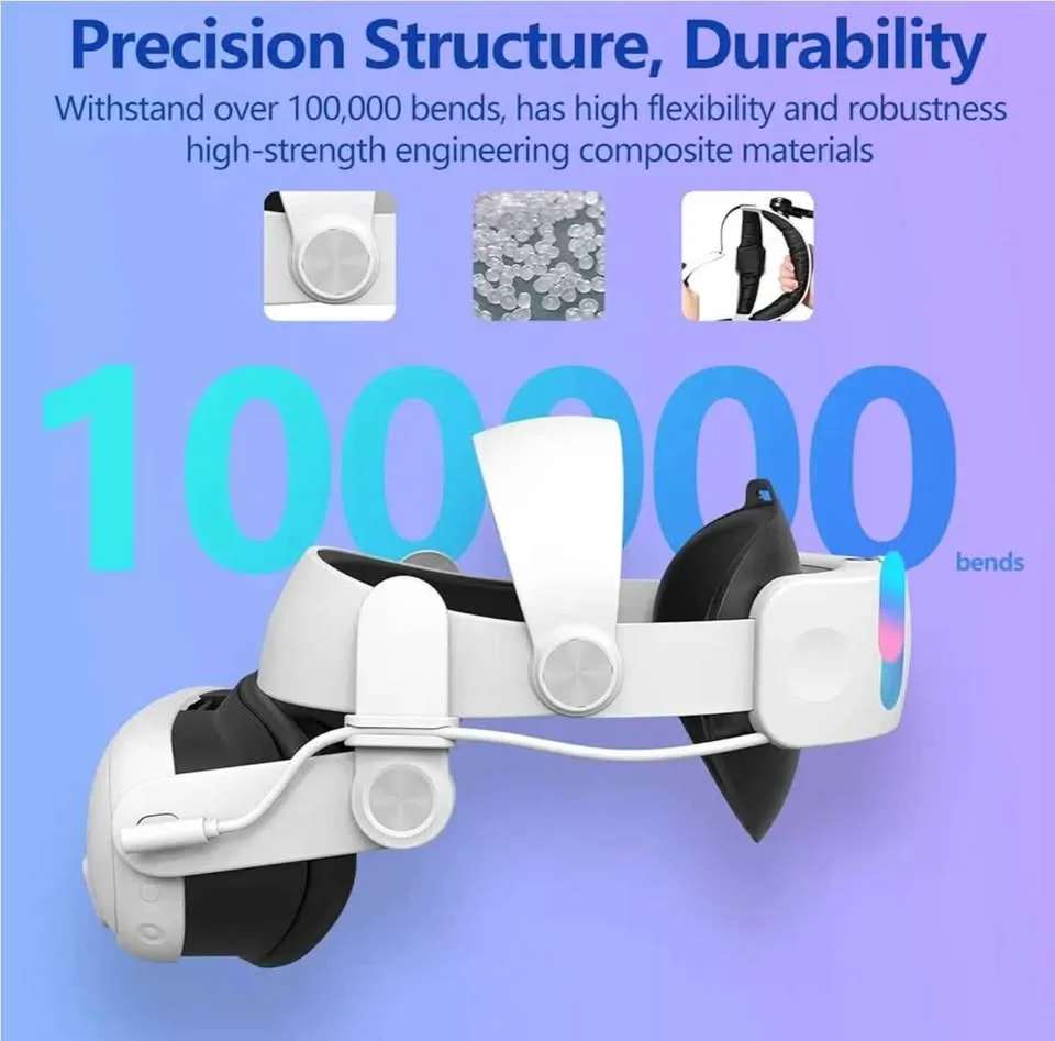 Quest 3 Head Strap with 10000mAh Battery image indicator(6)