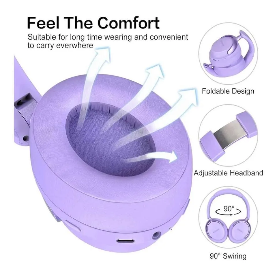 Bluetooth Headphones Over Ear, 6 EQ Music Modes image indicator(3)