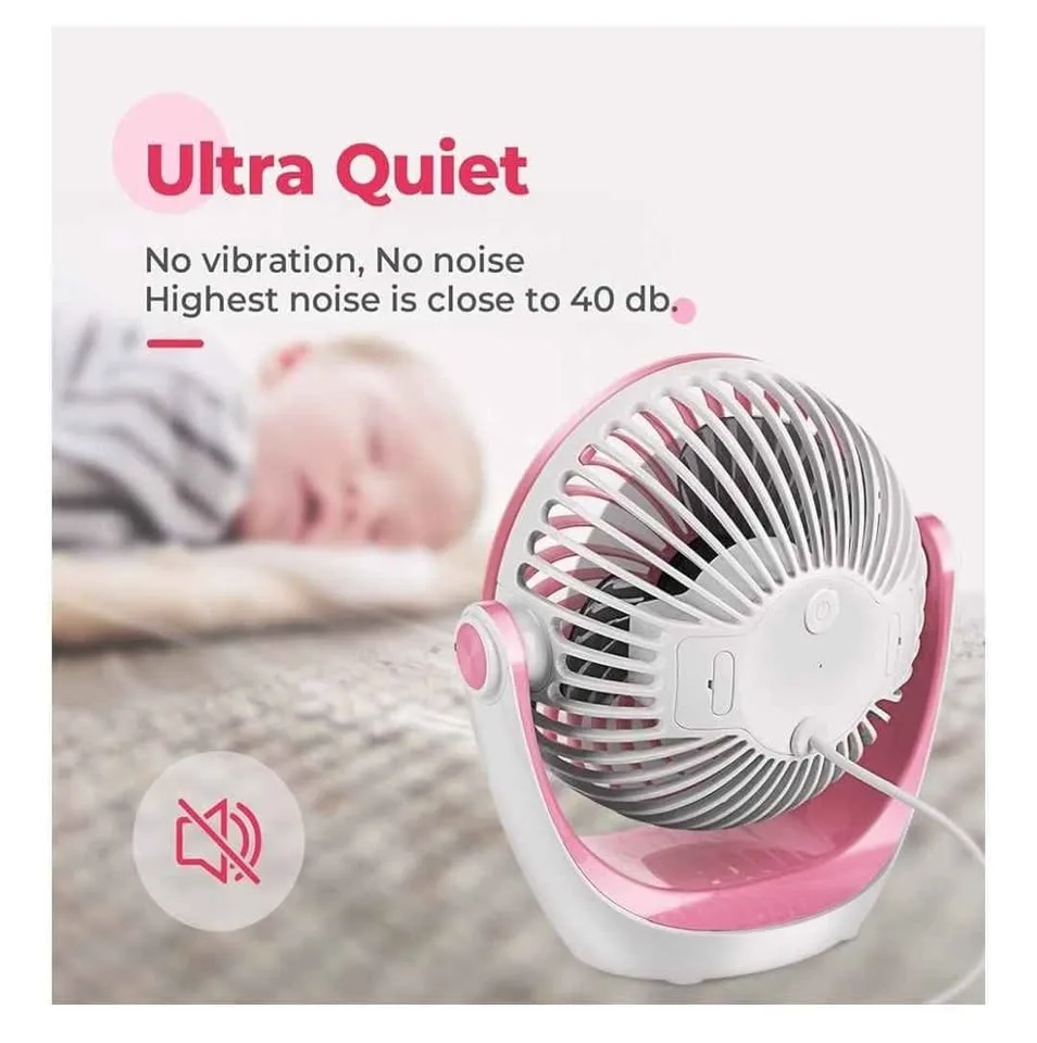 Desk Fan Table Fan 5'' with Strong Airflow image indicator(7)