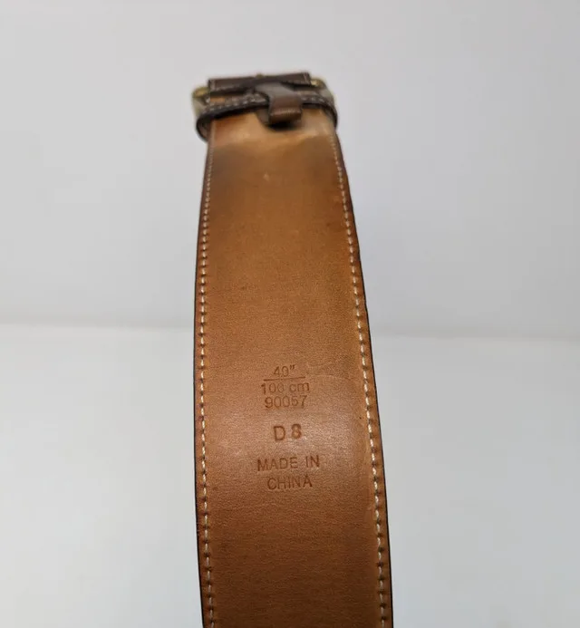 Men's Coach Monogram Brown Leather Belt image indicator(6)