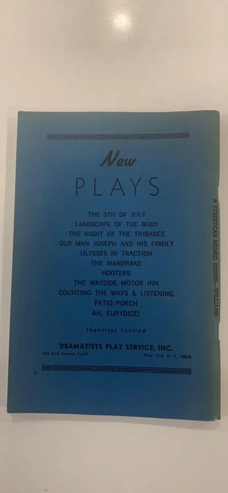 🧡Streetcar Named Desire Script Vintage image indicator(2)