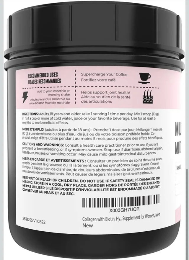 Collagen with Biotin, Hyaluronic Acid, VitaminC 1lb image indicator(5)