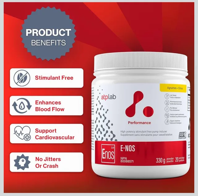 ATP LAB - E-Nos 330g Powder 20-Servings Citrus Flavour image indicator(5)