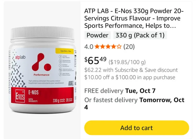 ATP LAB - E-Nos 330g Powder 20-Servings Citrus Flavour image indicator(9)
