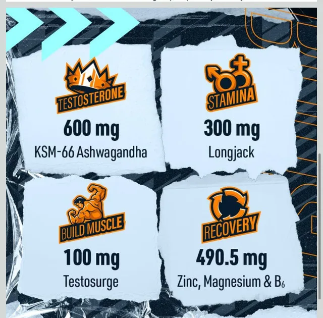 Blue Star Testosterone Booster for Men w/KSM 66 image indicator(5)