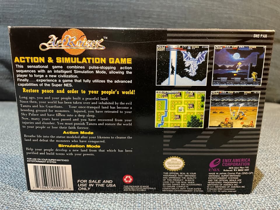 SNES ActRaiser, CIB in Near-Perfect Condition - photo 3