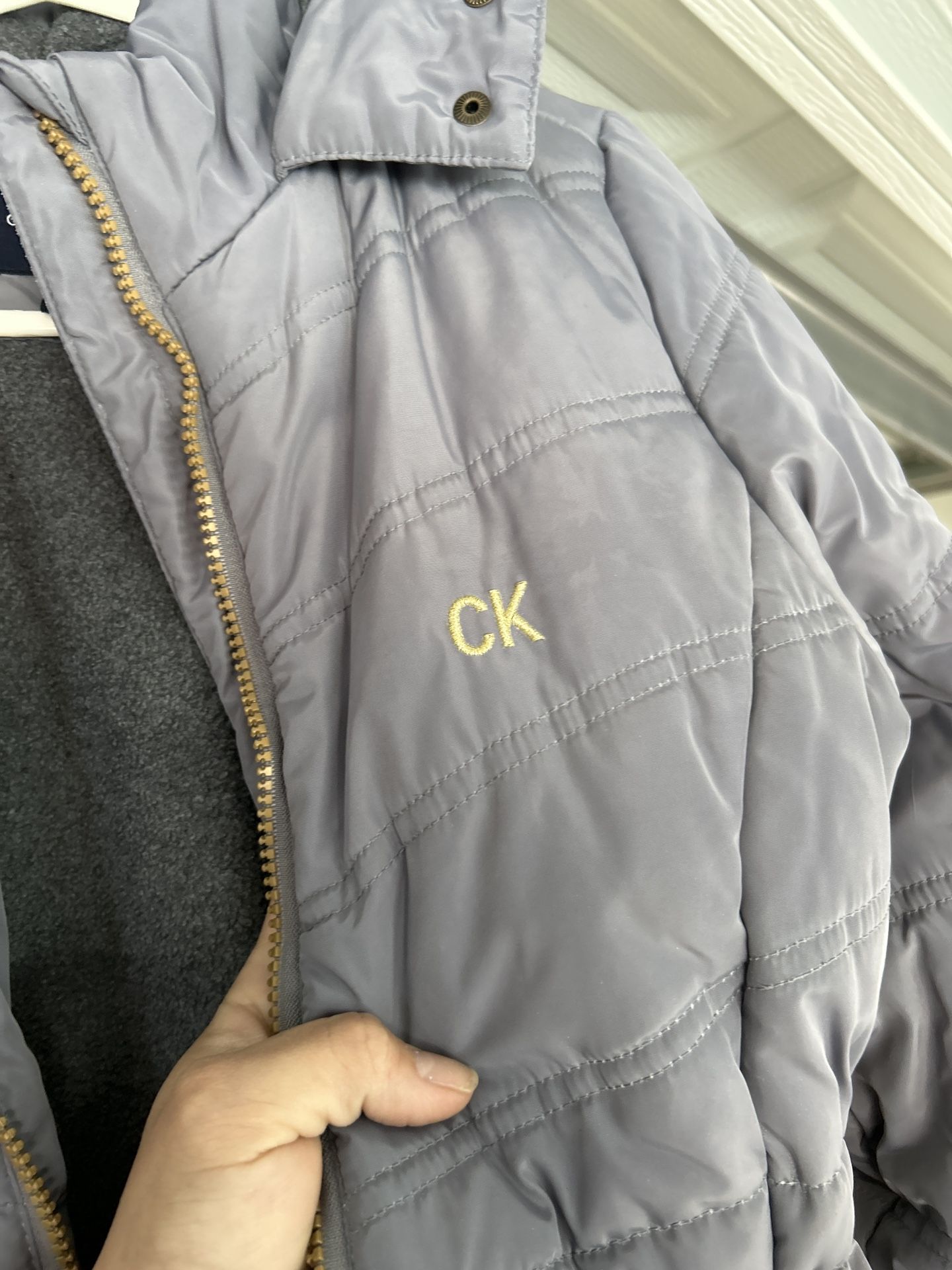 Calvin Klein Jeans Girls' Gray Puffer Jacket - photo 2