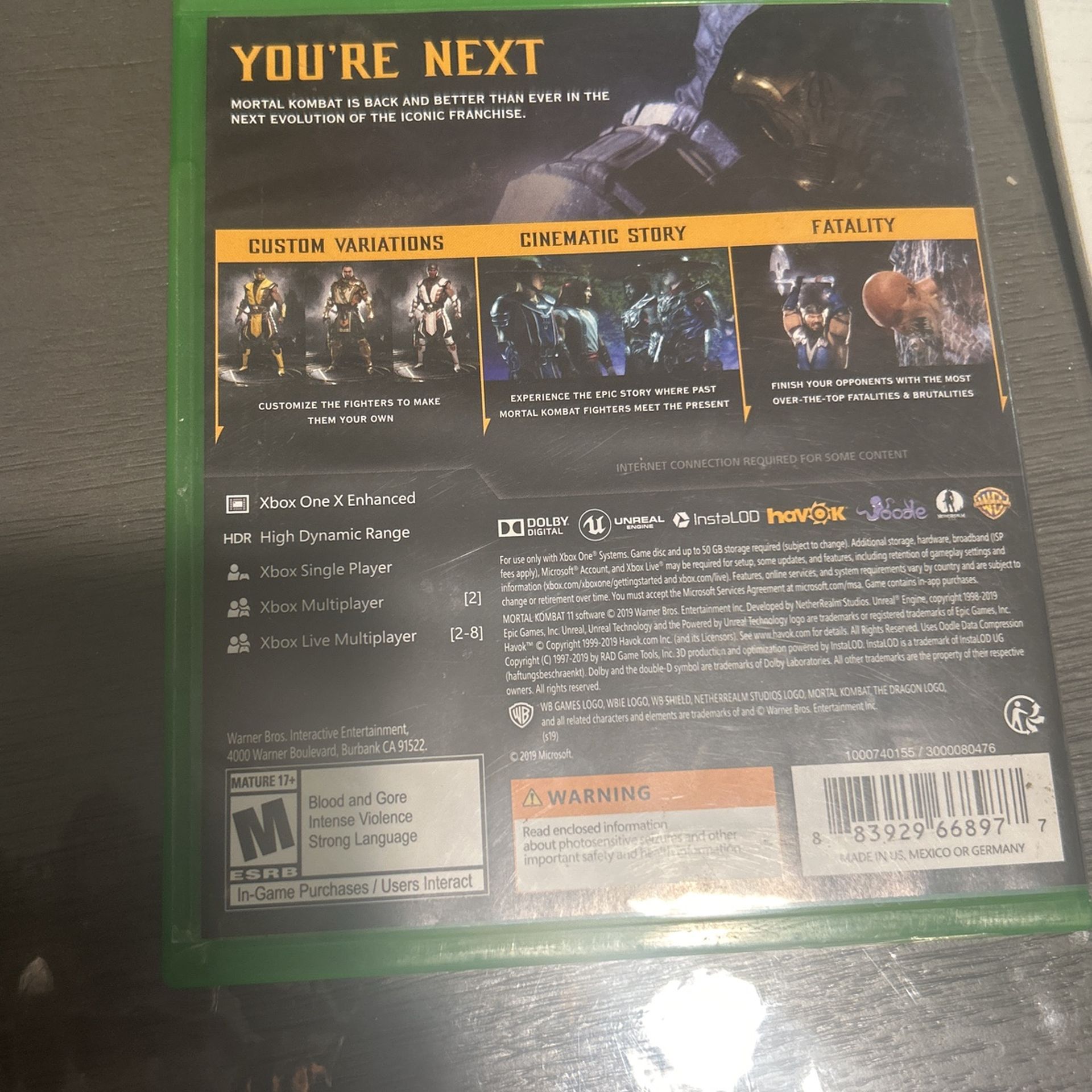 Mortal Kombat For Xbox 1 - photo 2