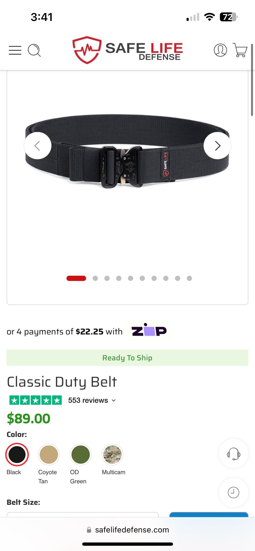 Large Safe Life Duty Belt - photo 4
