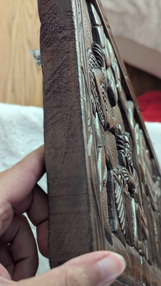 Vintage Hand-Carved African Wall Art 🧡 - photo 4
