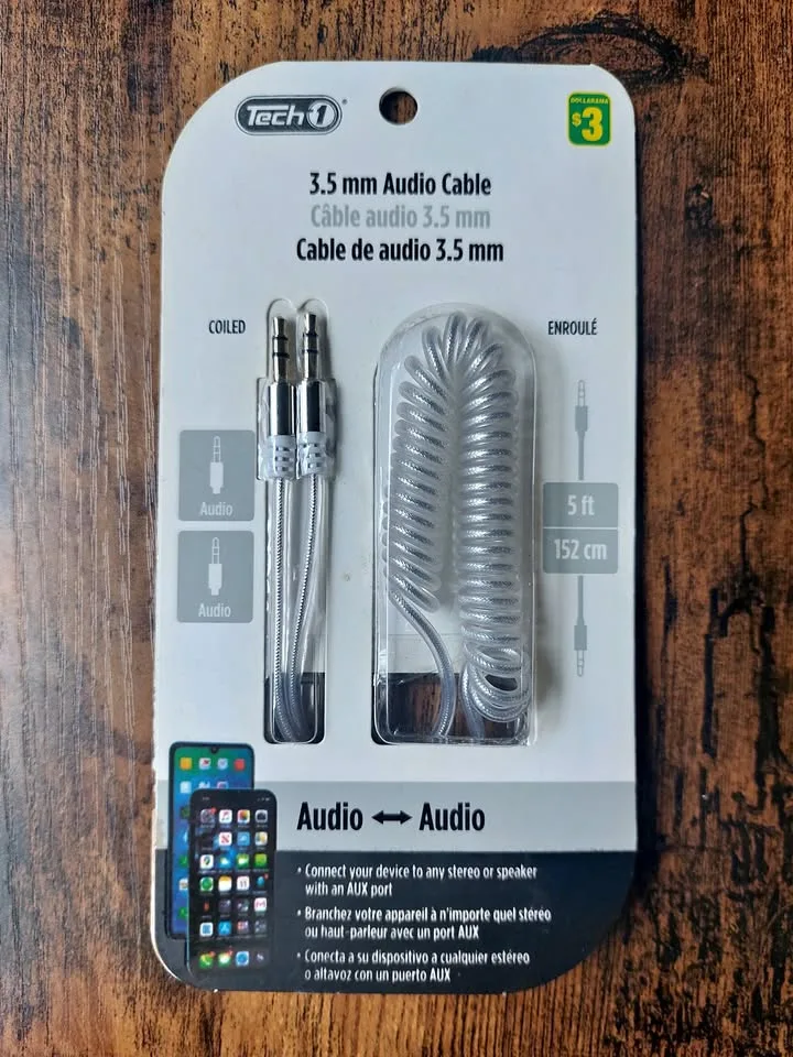 3.5mm Coiled Audio Cable thumbnail