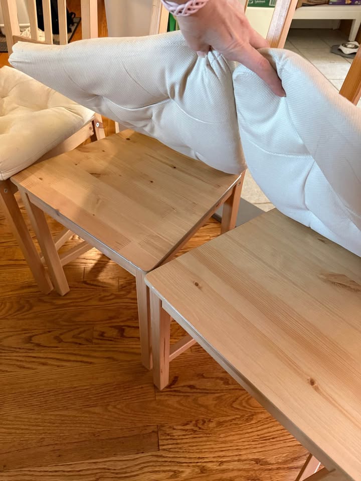 IKEA Pinntorp chairs, set of 4, plus IKEA Malinda cushions - photo 3
