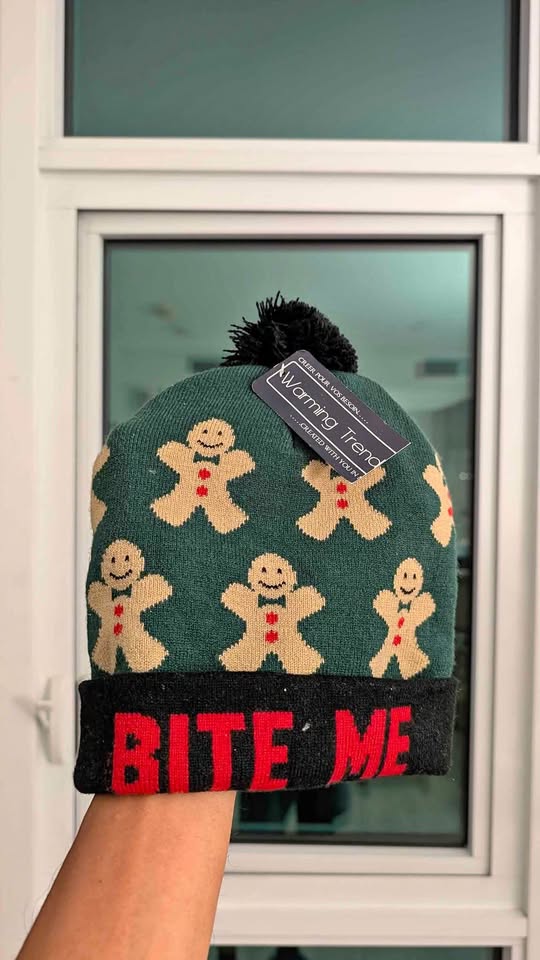 Unisex Toque Gingerbread Man - Bite Me