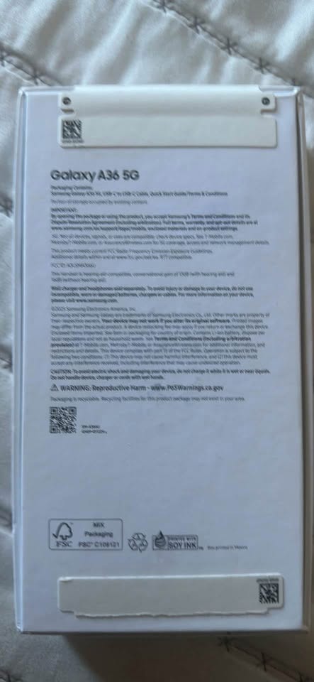 2025 Sansung Galaxy A36 5G T-Mobile - photo 2