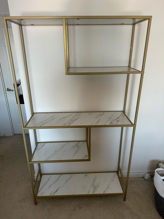 Gold and White Shelf