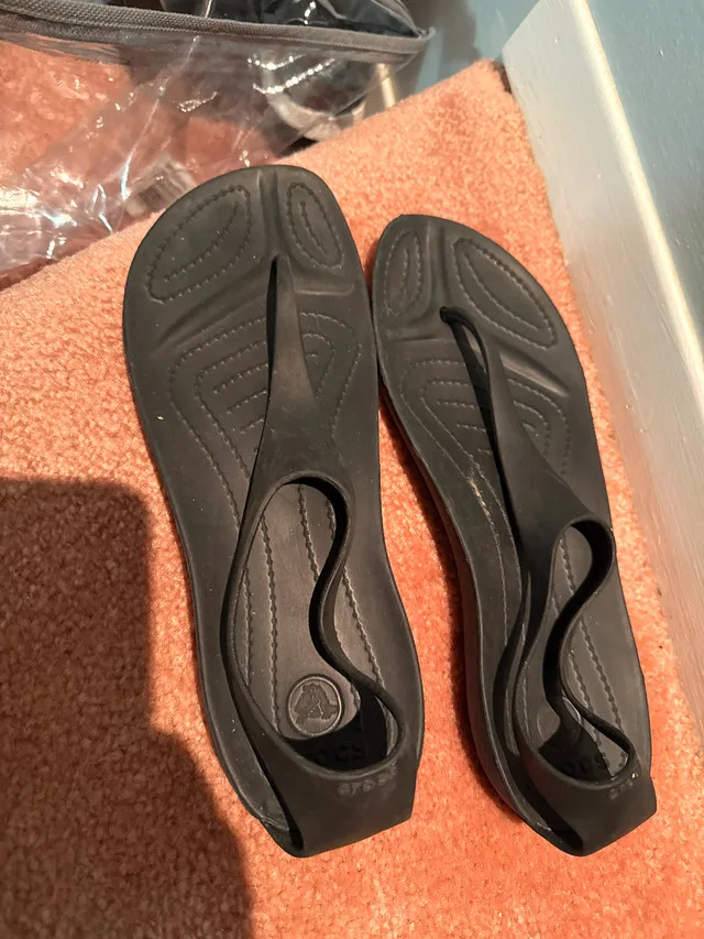 Crocs slip on with backing size 9 black