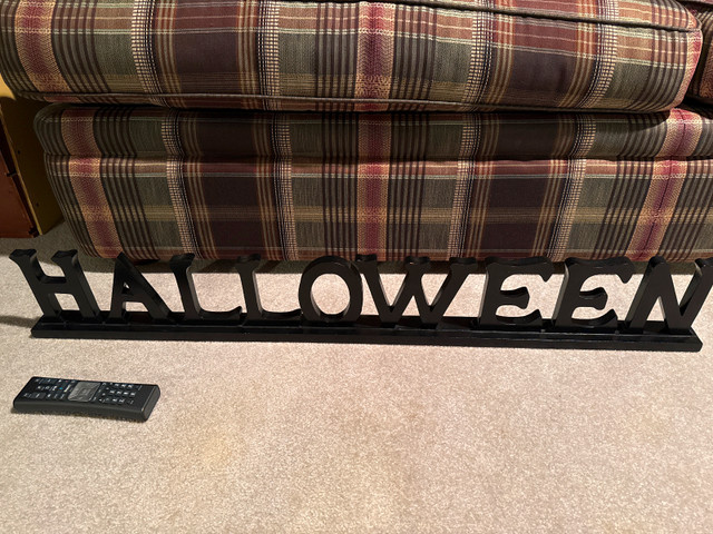 Black Wooden Halloween sign