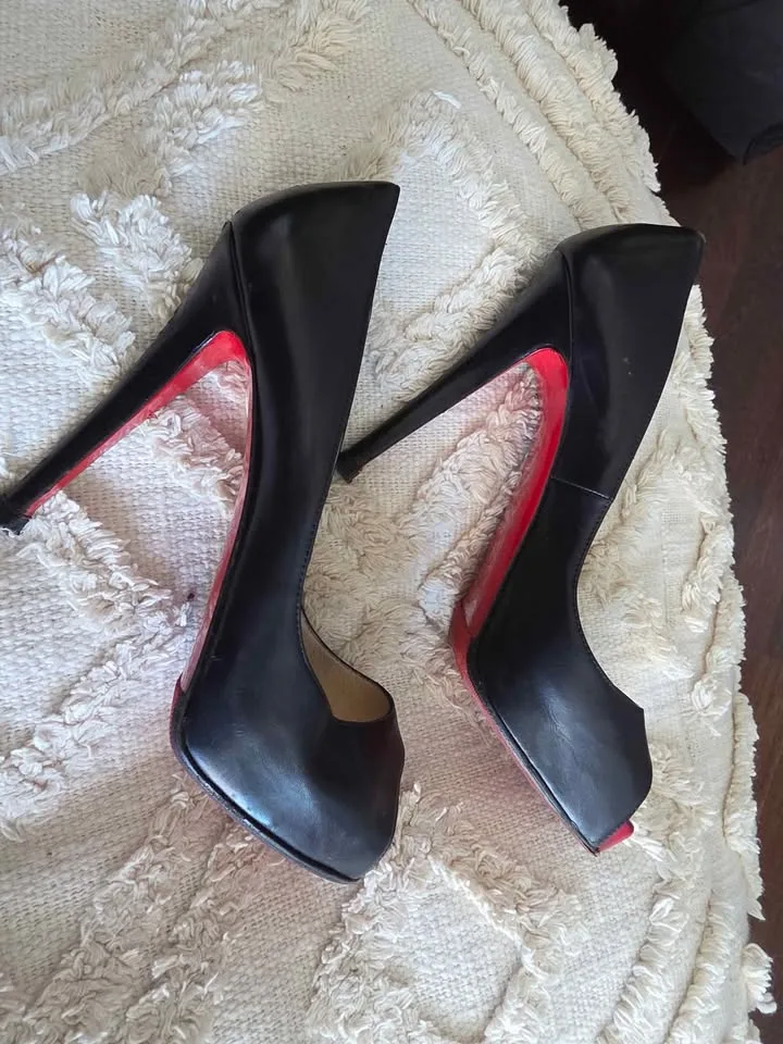 Well Loved Open Toe Red Bottom Louboutins image indicator(3)