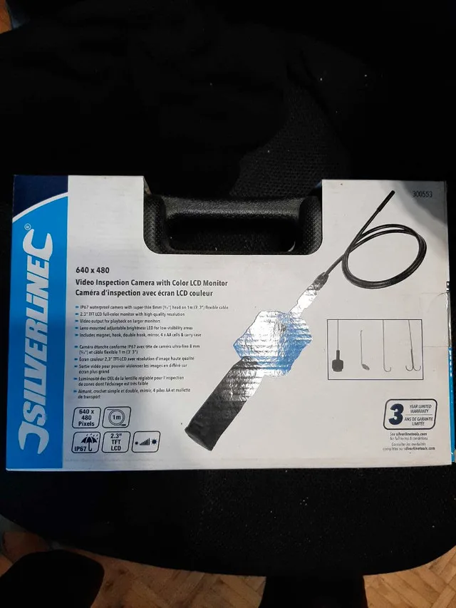 Video inspection camera with color LCD moniter