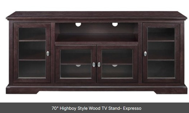 70" Highboy Style Wood TV Stand- Expresso
