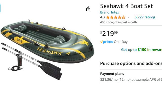 Inflatable Boats 2 people and Life Jackets - photo 2